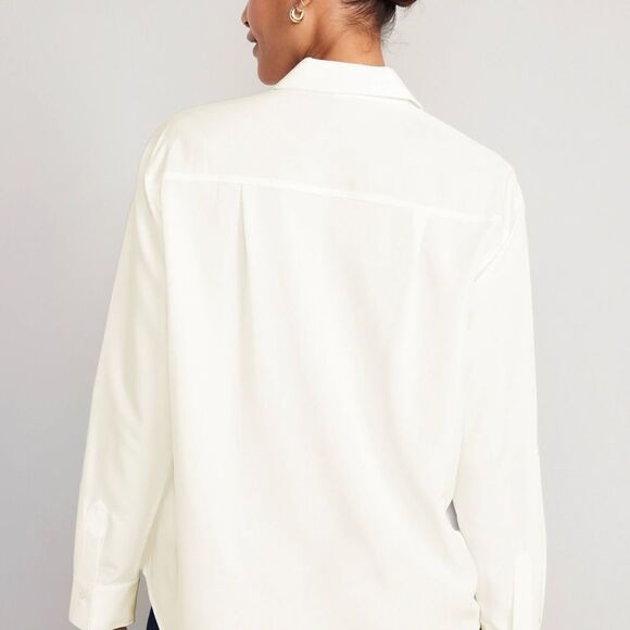 Old Navy Button-Down Utility Shirt Sea Salt XSP NWT‎ IN PACKAGE - Picture 4 of 8